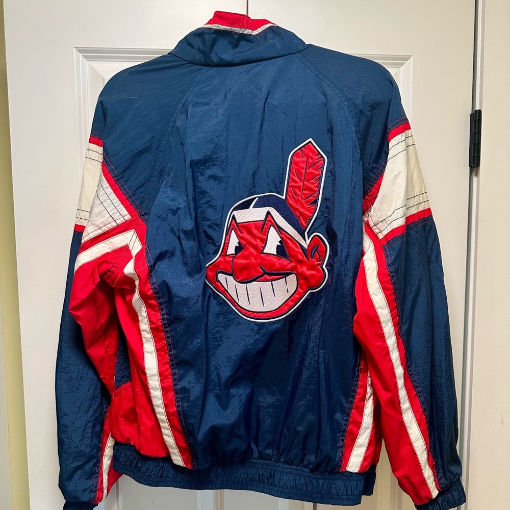 Vintage Starter Cleveland Indians/Guardians Chief Wahoo Windbreaker Size Medium